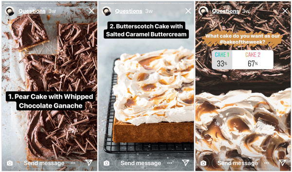 Pārtikas žurnāls Bake From Scratch ar šo ātro aptauju saviem Instagram sekotājiem ļāva kontrolēt satura grafiku.