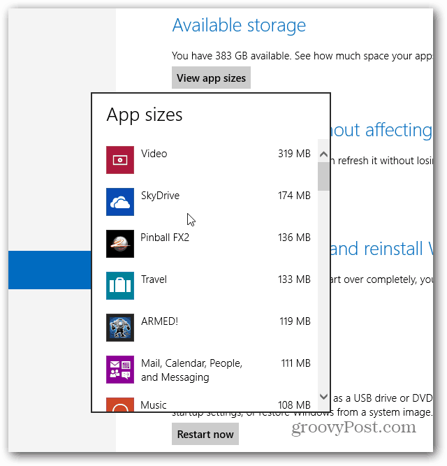 Tiek parādīti Windows lietotnes lielumi