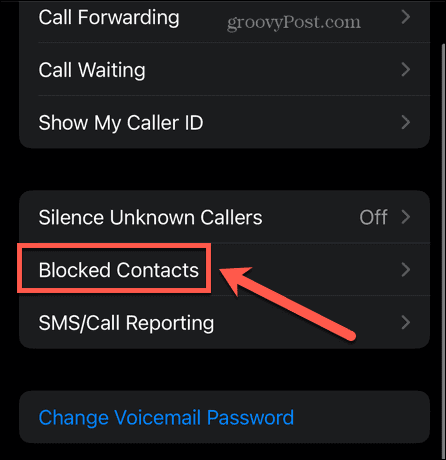 iphone bloķēti kontakti