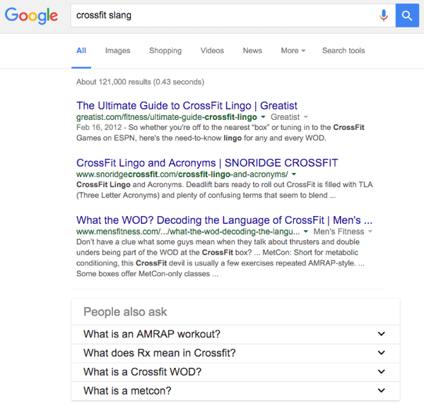 google crossfit slenga meklēšana