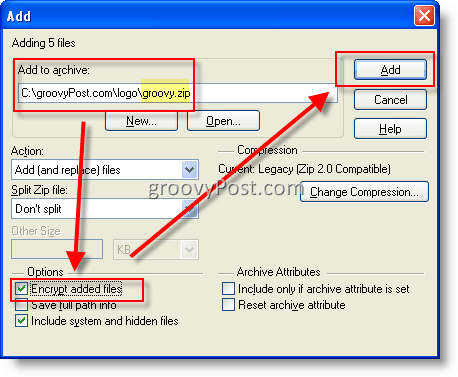 Šifrējiet failus, izmantojot WinZip AES