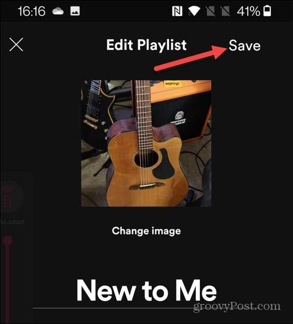 Saglabājiet fotoattēlu Spotify