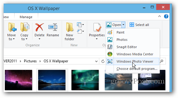 Izvēlieties Programmatūra Windows Explorer
