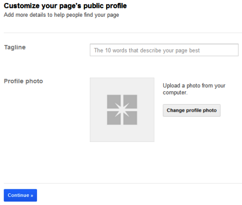 Google+ lapas - atslēgvārds un profila fotoattēls