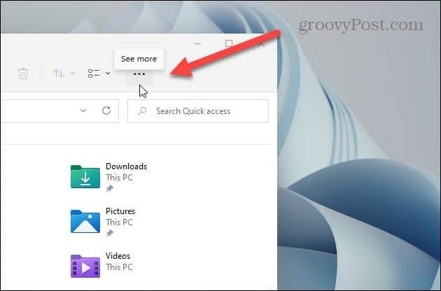 Skatīt vairāk Pogu failu pārlūks Windows 11