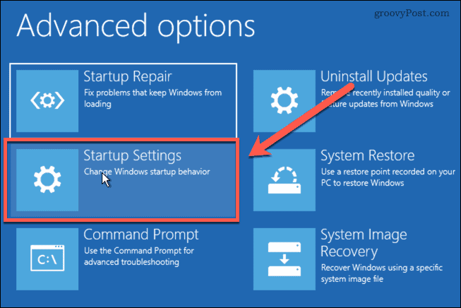 Windows 11 startēšanas iestatījumi
