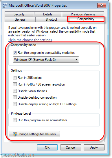 kā apskatīt Windows 7 programmas saderības informāciju