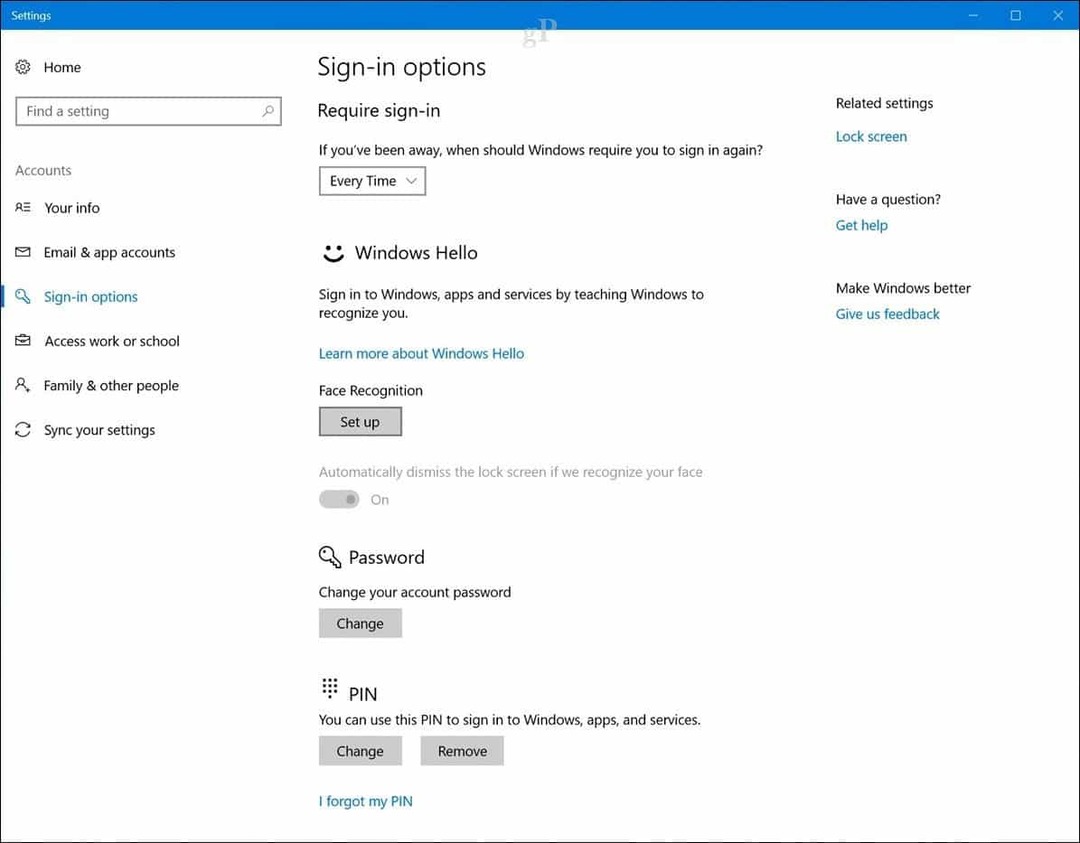 Kā iestatīt Windows Hello sejas atpazīšanu, lai pierakstītos sistēmā Windows 10