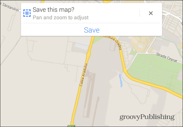 Google Maps saglabāšanas panelis