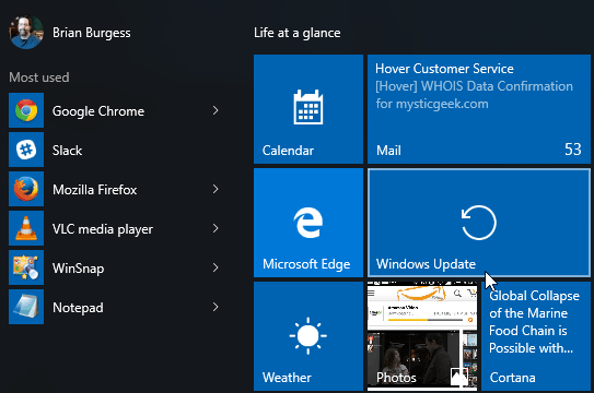 Windows atjaunināšana Startējiet Windows 10
