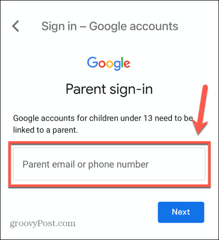 gmail bērna konta e-pasts