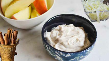 Rīvētu ābolu un kanēļa jogurta trio, kas padara to kā zaru! Kā pagatavot ābolu jogurta detoksikāciju?