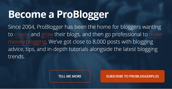 ProBlogger mājas lapa jauniem vietnes apmeklētājiem ir atšķirīga.