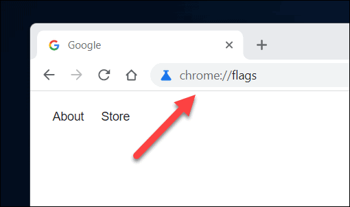 Piekļuve Chrome Flags izvēlnei
