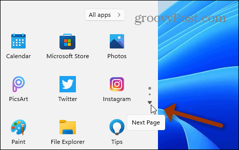 Nākamā lapa Sāciet operētājsistēmu Windows 11
