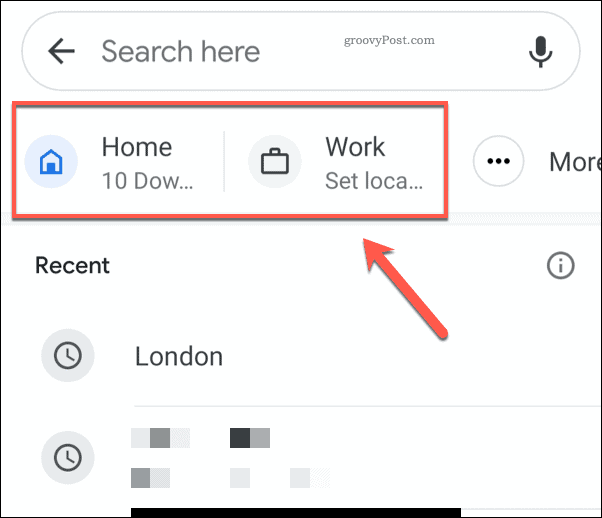 Google Maps mājas un darba adrešu ikonas