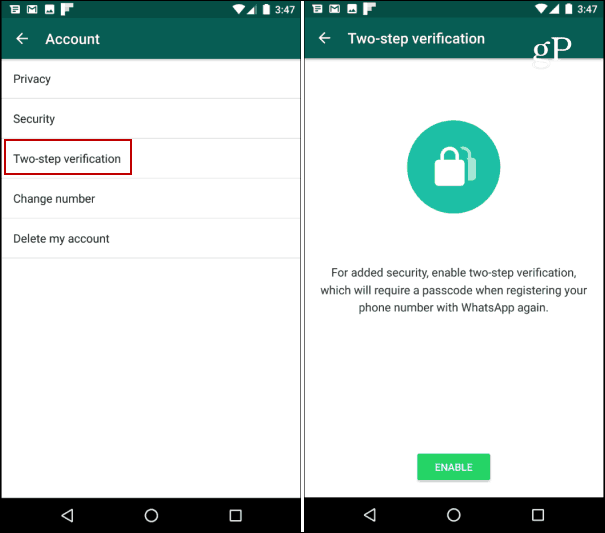 Kā nodrošināt WhatsApp kontu ar divpakāpju verifikāciju