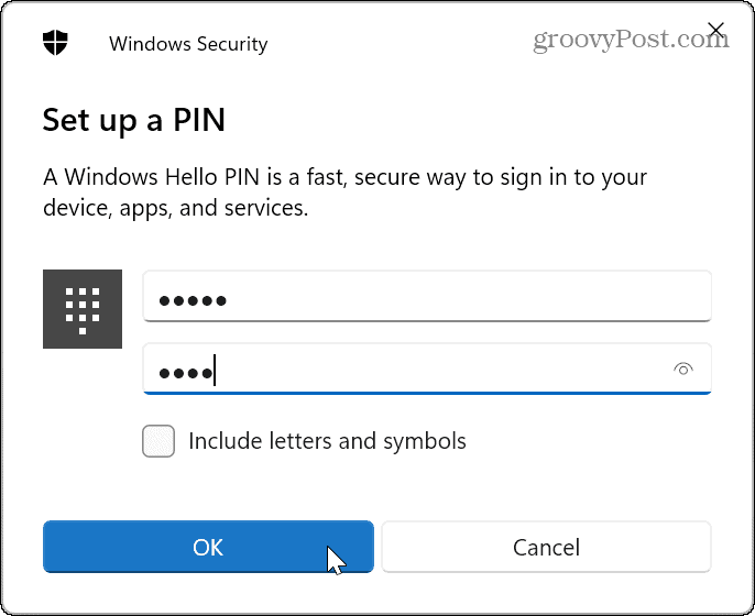 PIN, lai pierakstītos sistēmā Windows 11