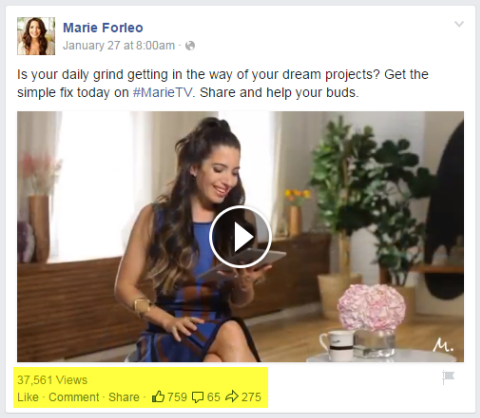 marie forleo video ieraksts facebook