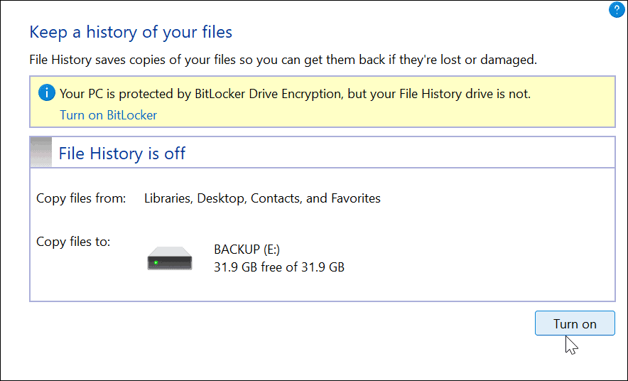 Izmantojiet failu vēsturi operētājsistēmā Windows 11
