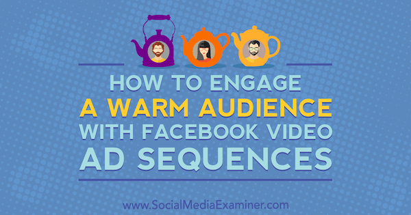 Kā piesaistīt siltu auditoriju, izmantojot Serenas Raienas Facebook videoreklāmu secību sociālo mediju pārbaudītājā.