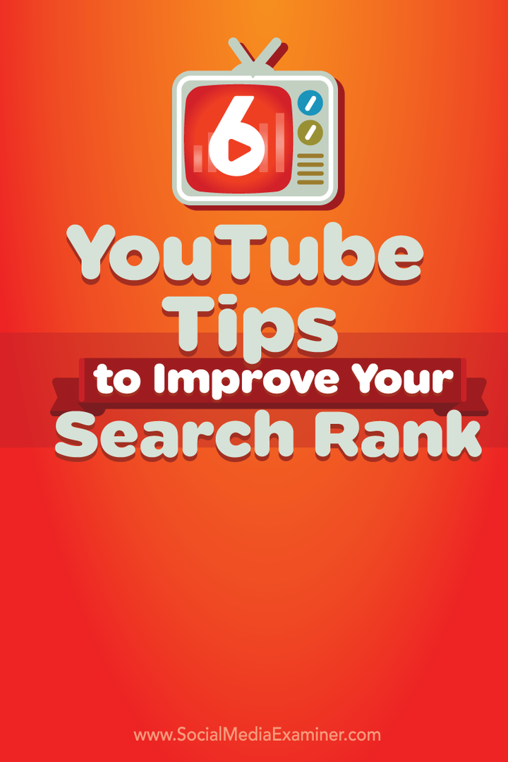 seši padomi, kā uzlabot YouTube meklēšanas rangu