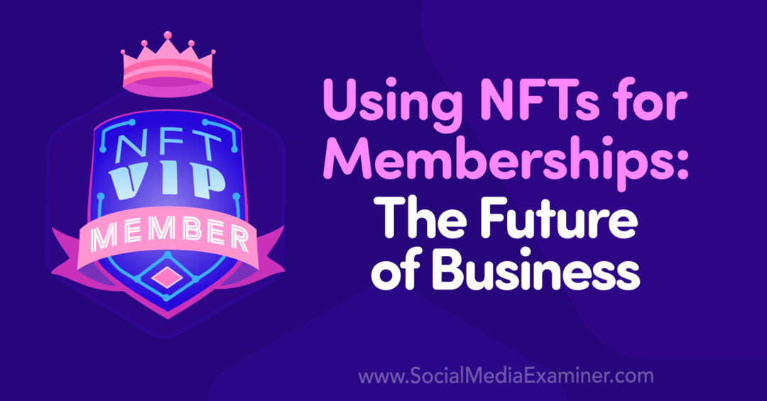 NFT izmantošana dalībai: biznesa nākotne: sociālo mediju pārbaudītājs