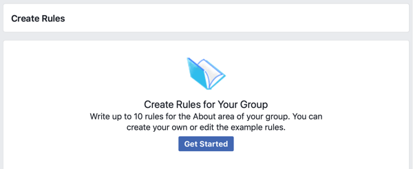 Kā uzlabot savu Facebook grupas kopienu, Facebook iespēja sākt veidot noteikumus savai grupai