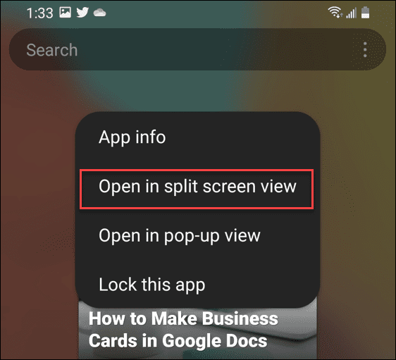 kā sadalīt ekrānu operētājsistēmā Android