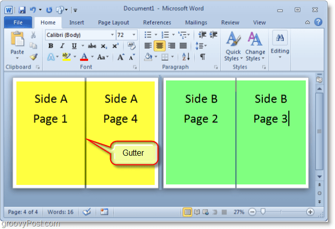 Micosoft Word 2010 Ekrānuzņēmums, veidojot bukletu Microsoft Word 2010, var būt nedaudz grūts, taču šai diagrammai vajadzētu palīdzēt