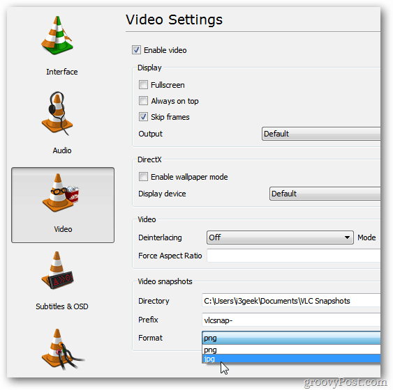 VLC Prefence iestatījumi