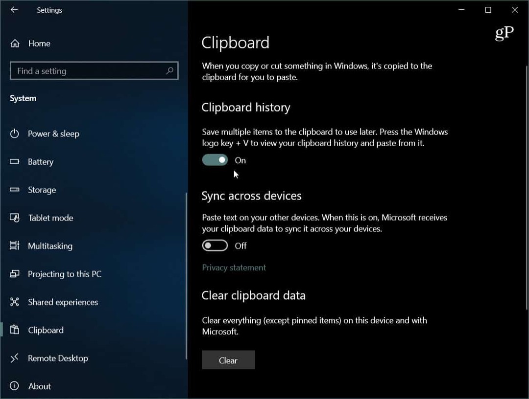 Kā lietot jauno mākoņu starpliktuvi operētājsistēmā Windows 10 1809