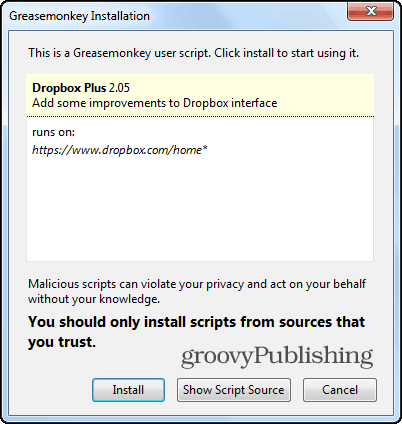 Dropbox koka struktūras Firefox instalēšanas skripts