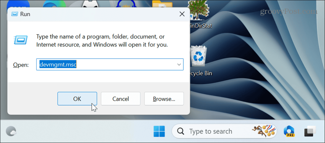 Atveriet ierīču pārvaldnieku operētājsistēmā Windows 11
