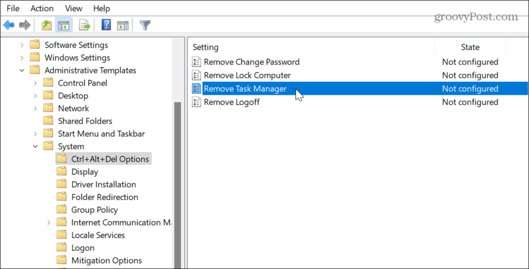 Atspējojiet uzdevumu pārvaldnieku operētājsistēmā Windows 11