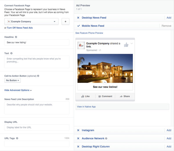 facebook audekla reklāmas piegādes iespējas