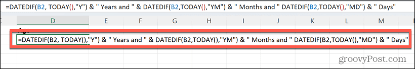 Excel pilnu gadu mēnešu datumu formula