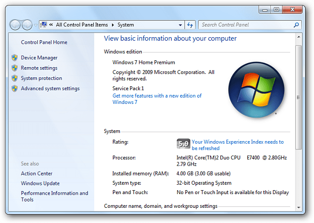 Windows 8.1 ir noņemts pieredzes indekss. Lūk, kā redzēt savu rezultātu