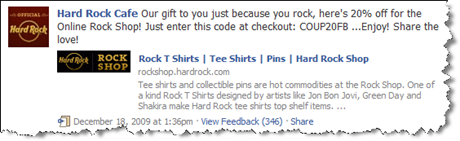 Hard Rock kafejnīca Facebook