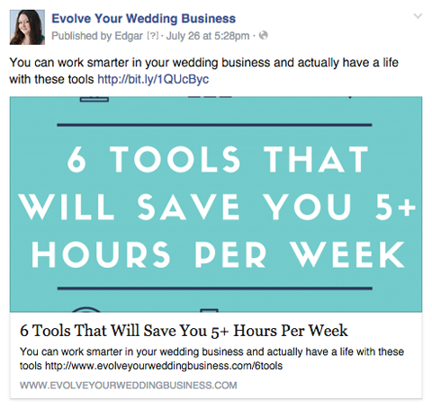 attīstīt savu kāzu biznesa facebook post