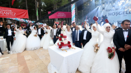 Fatma Şahin izvēlējās apprecēties ar 50 pāriem Gaziantepā!