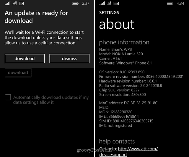 Windows Phone 8.1 priekšskatījums iegūst vēl vienu atjauninājumu