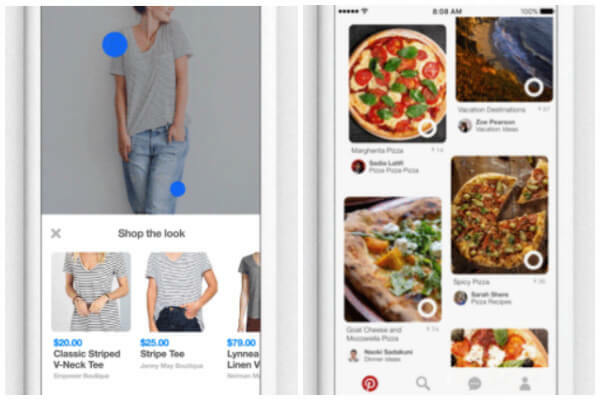 Pinterest arī izlaida divas jaunas pogas Shop the Look un Instant Ideas, lai idejas atrastu visā Pinterest un no apkārtējās pasaules būtu vieglāk nekā jebkad agrāk.