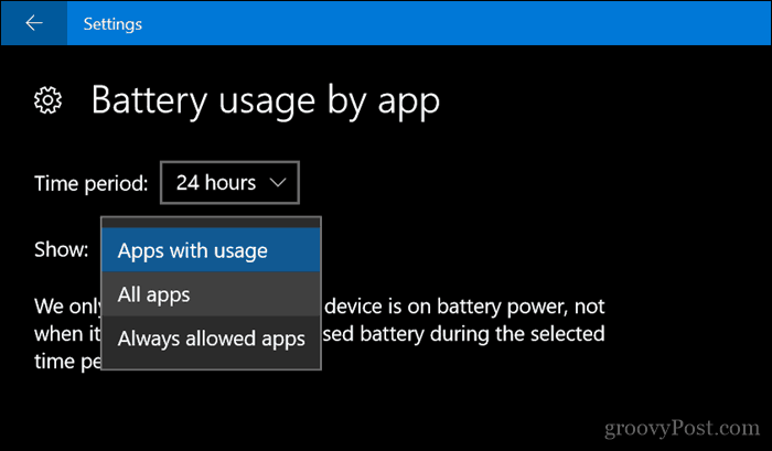 Kā ļaut lietotnēm sūtīt paziņojumus akumulatora taupīšanas režīmā operētājsistēmā Windows 10