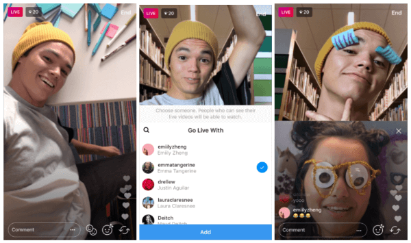 Instagram tagad ļauj raidorganizācijām uzaicināt skatītājus pievienoties viņu tiešraides video straumēm lietotnē.