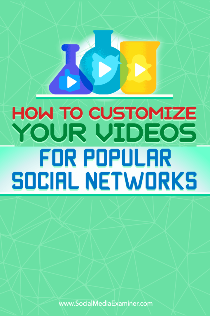 Padomi, kā pielāgot videoklipus, lai labāk darbotos sociālajos tīklos.