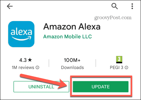 Alexa lietotnes atjauninājums