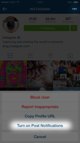 Instagram pievieno ziņojumu paziņojumus