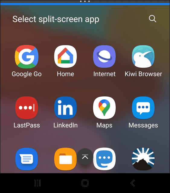 kā sadalīt ekrānu Android ierīcē, izvēlieties lietotni