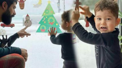 Buraks Özçivit un Fahrije Evcen dēls Karans pirmo reizi satika sniega mazuļus!